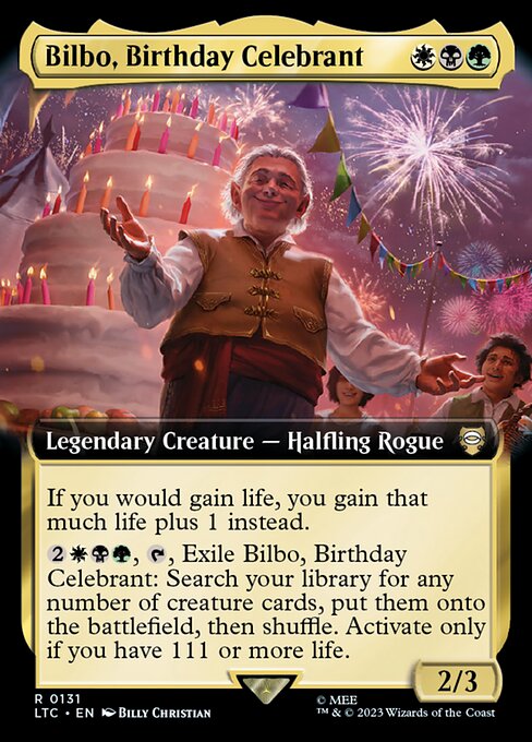 Bilbo, Birthday Celebrant — art by Billy Christian