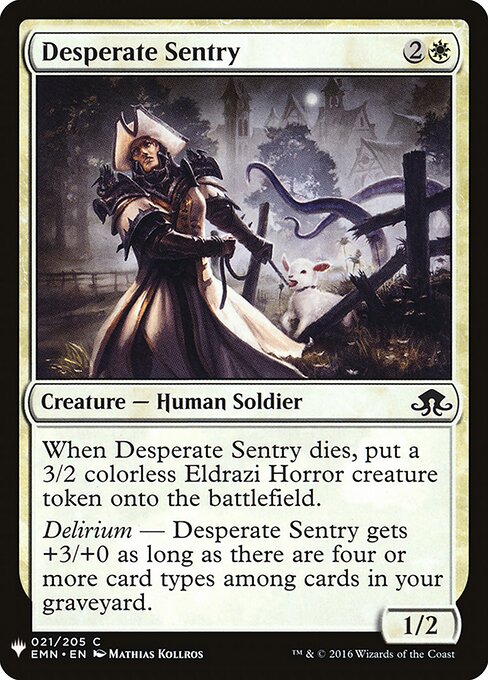 Desperate Sentry — art by Mathias Kollros