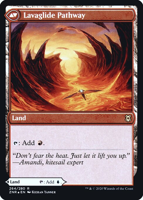 Riverglide Pathway // Lavaglide Pathway — art by Kieran Yanner
