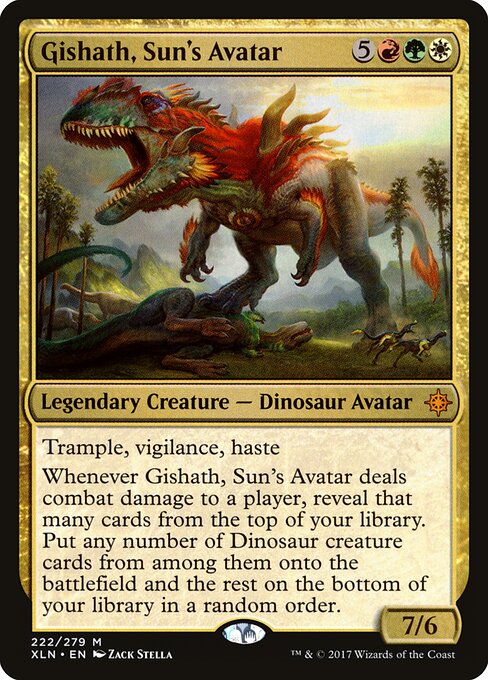 Gishath, Sun's Avatar — art by Zack Stella