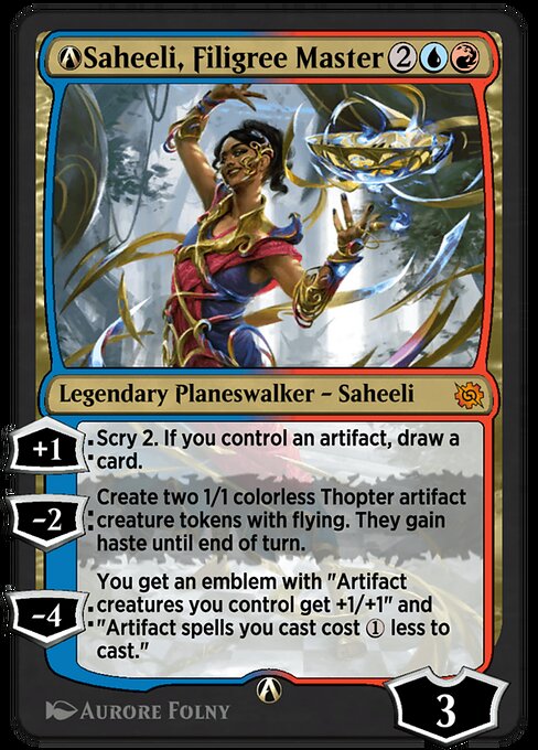 A-Saheeli, Filigree Master — art by Aurore Folny