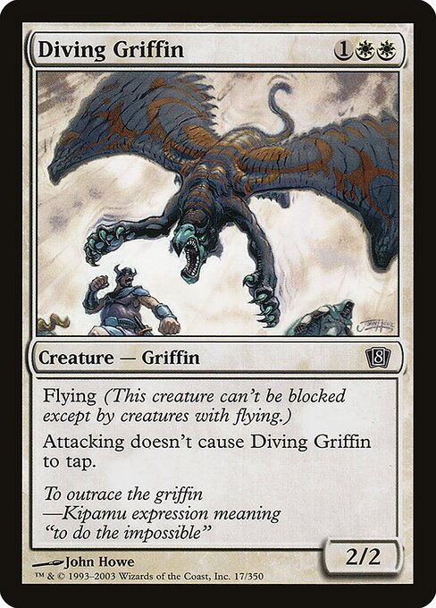 Diving Griffin — art by John Howe