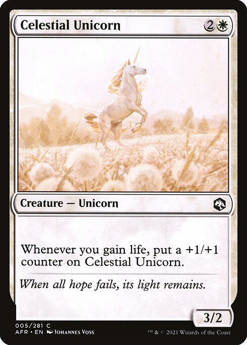 Celestial Unicorn — art by Johannes Voss