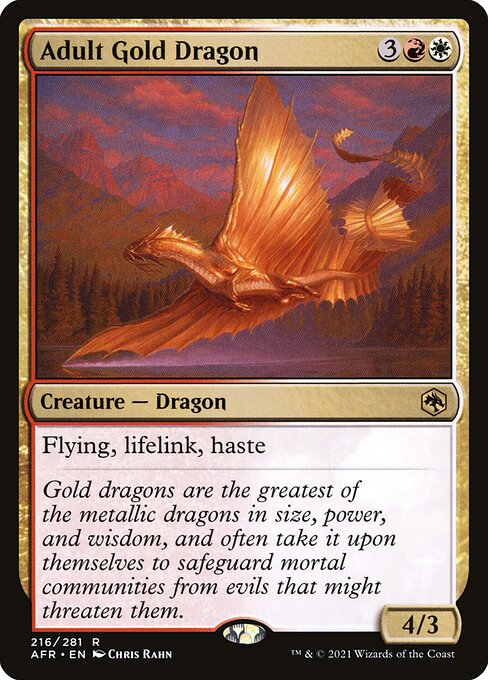 Adult Gold Dragon — art by Chris Rahn