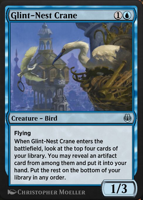 Glint-Nest Crane — art by Christopher Moeller