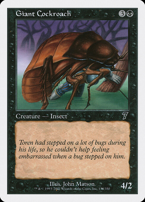 Giant Cockroach — art by John Matson