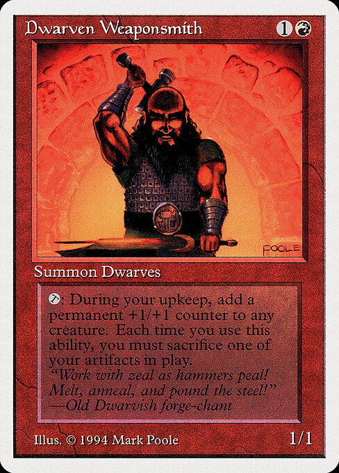 Dwarven Weaponsmith — art by Mark Poole