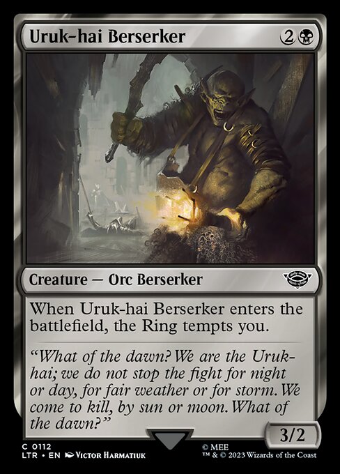 Uruk-hai Berserker — art by Victor Harmatiuk