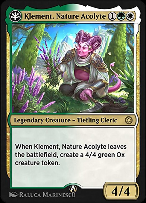 Klement, Nature Acolyte — art by Raluca Marinescu