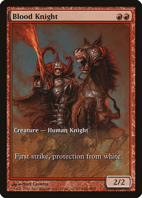 Blood Knight — art by Matt Cavotta