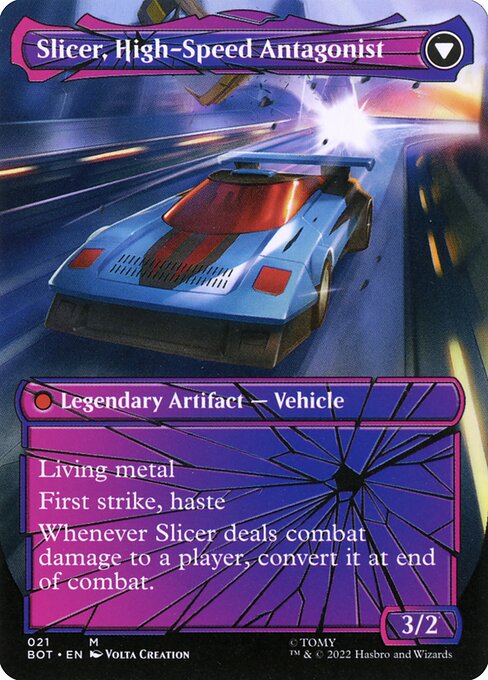 Slicer, Hired Muscle // Slicer, High-Speed Antagonist — art by Volta Creation