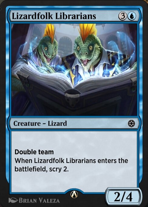 Lizardfolk Librarians — art by Brian Valeza
