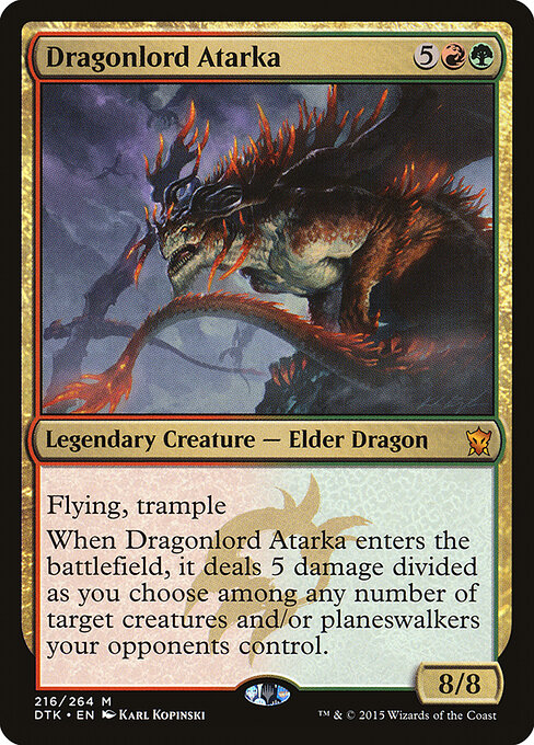 Dragonlord Atarka — art by Karl Kopinski