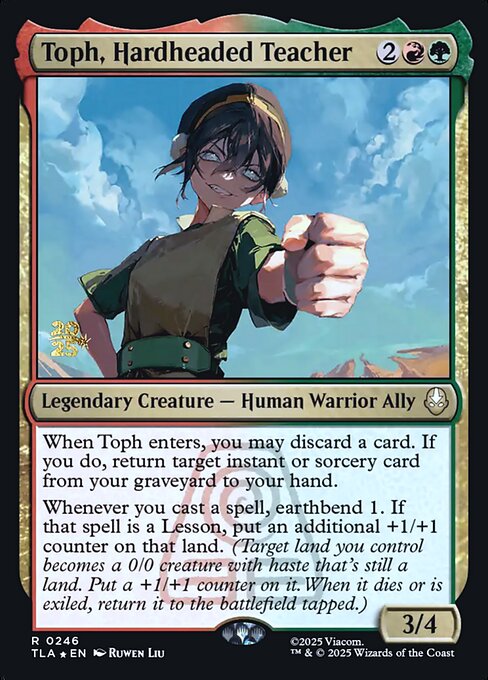 Toph, Hardheaded Teacher — art by Ruwen Liu