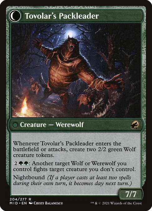 Tovolar's Huntmaster // Tovolar's Packleader — art by Cristi Balanescu