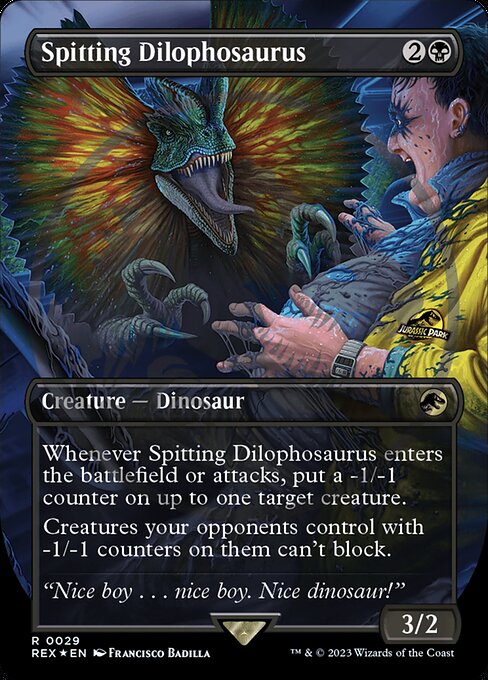 Spitting Dilophosaurus — art by Francisco Badilla