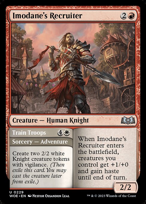 Imodane's Recruiter // Train Troops — art by Néstor Ossandón Leal