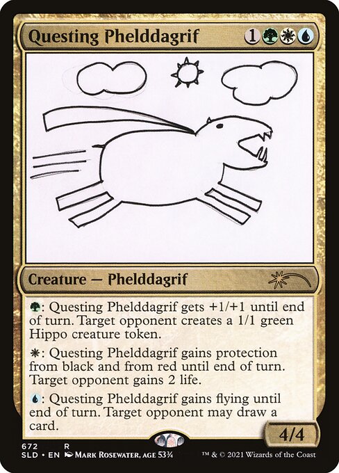 Questing Phelddagrif — art by Mark Rosewater, Age 53¾