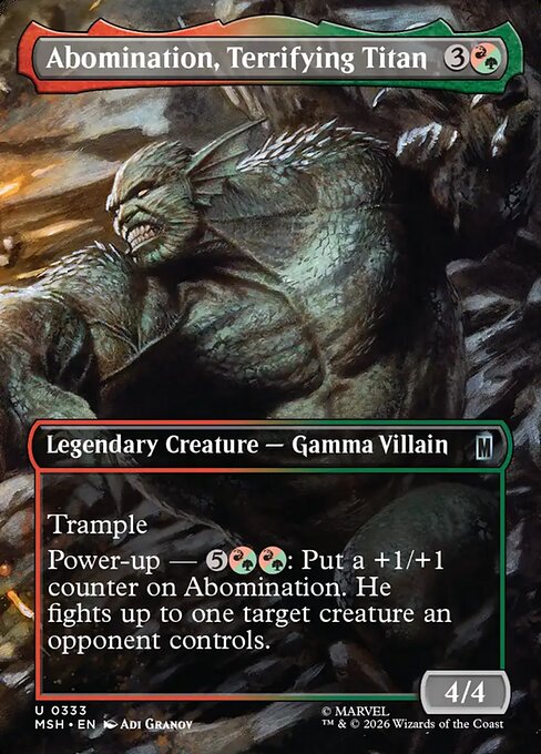 Abomination, Terrifying Titan — art by Adi Granov