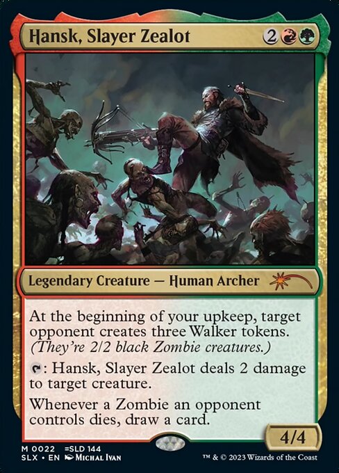 Hansk, Slayer Zealot — art by Michal Ivan