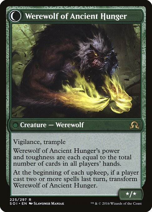 Sage of Ancient Lore // Werewolf of Ancient Hunger — art by Slawomir Maniak