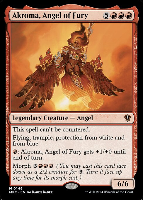 Akroma, Angel of Fury — art by Daren Bader