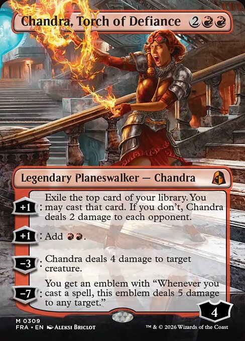 Chandra, Torch of Defiance — art by Aleksi Briclot