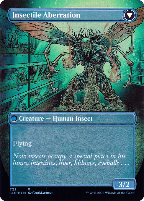 Delver of Secrets // Insectile Aberration — art by GodMachine
