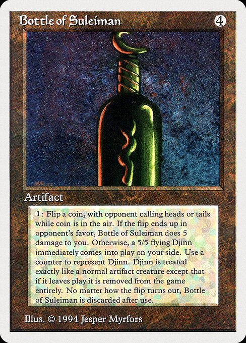Bottle of Suleiman — art by Jesper Myrfors