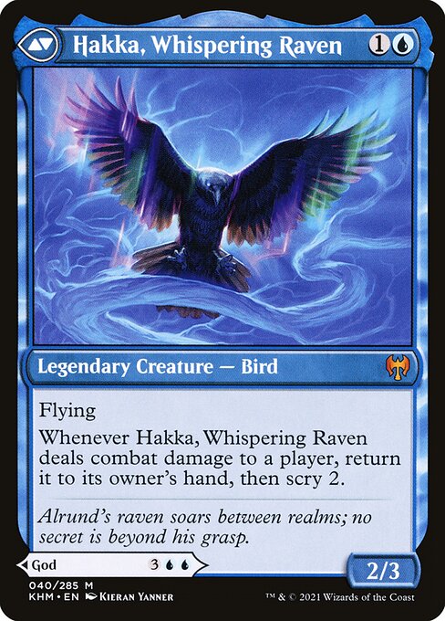Alrund, God of the Cosmos // Hakka, Whispering Raven — art by Kieran Yanner