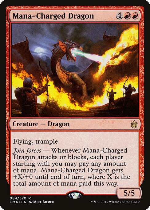 Mana-Charged Dragon — art by Mike Bierek