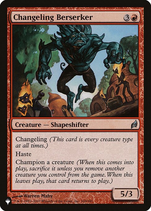 Changeling Berserker — art by Warren Mahy