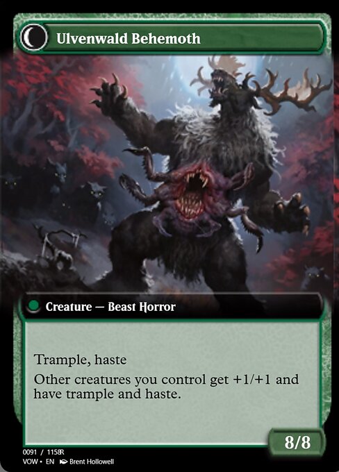 Ulvenwald Oddity // Ulvenwald Behemoth — art by Brent Hollowell