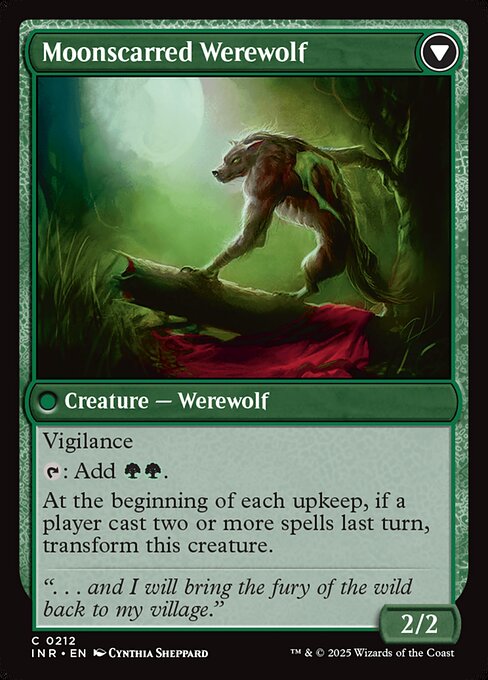 Scorned Villager // Moonscarred Werewolf — art by Cynthia Sheppard