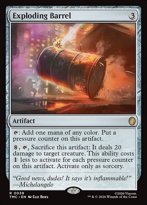 Exploding Barrel — art by Eliz Roxs
