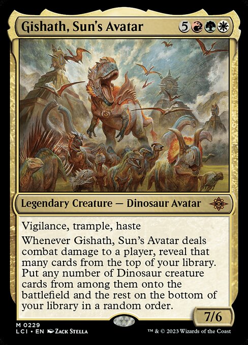 Gishath, Sun's Avatar — art by Zack Stella