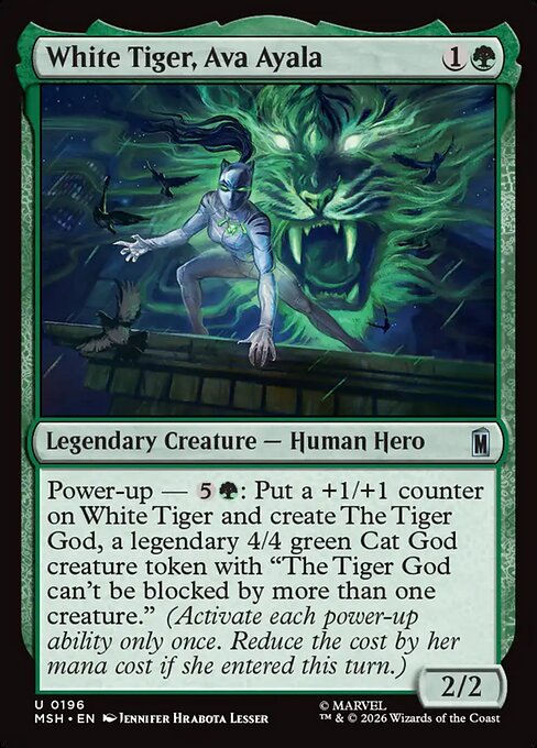 White Tiger, Ava Ayala — art by Jennifer Hrabota Lesser