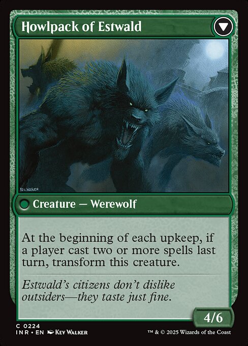 Villagers of Estwald // Howlpack of Estwald — art by Kev Walker
