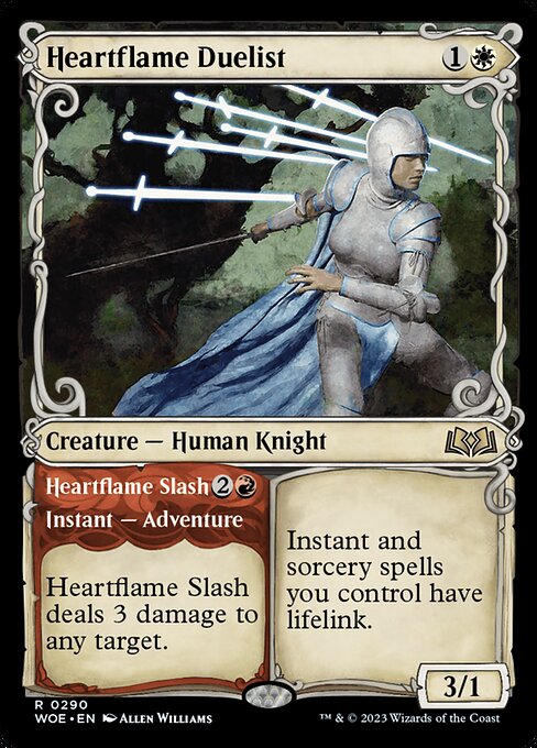Heartflame Duelist // Heartflame Slash — art by Allen Williams