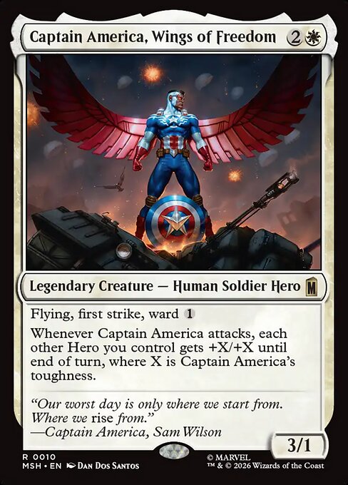 Captain America, Wings of Freedom — art by Dan Dos Santos