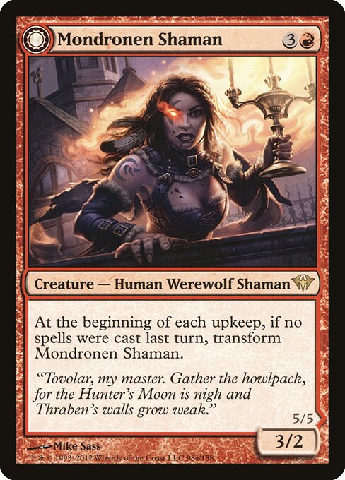 Mondronen Shaman // Tovolar's Magehunter — art by Mike Sass