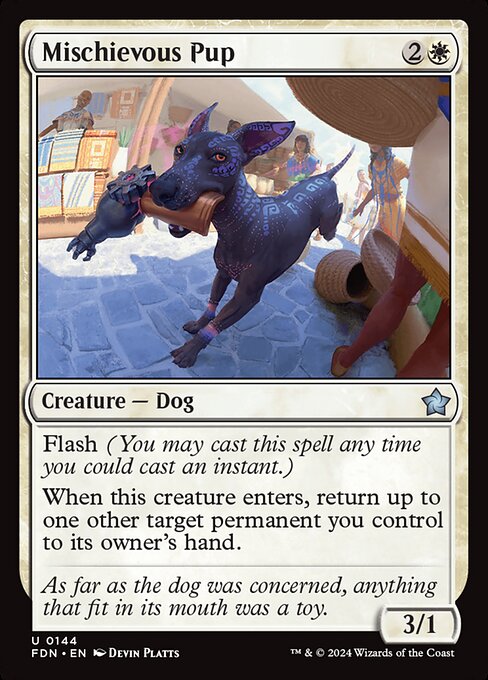 Mischievous Pup — art by Devin Platts