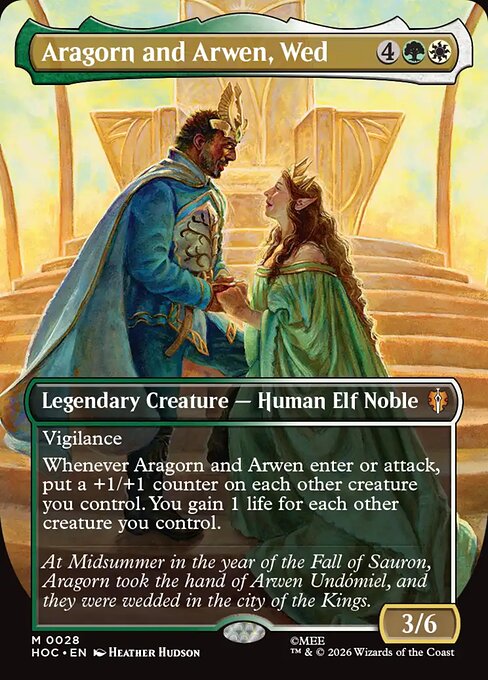 Aragorn and Arwen, Wed — art by Heather Hudson