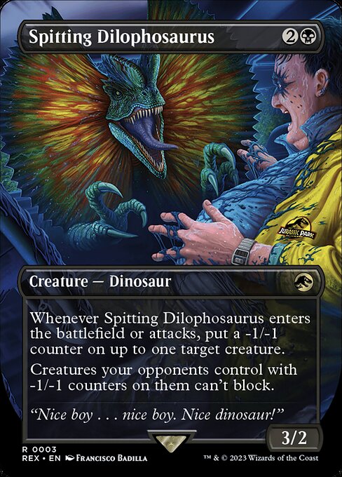 Spitting Dilophosaurus — art by Francisco Badilla