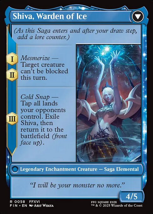 Jill, Shiva's Dominant // Shiva, Warden of Ice — art by Arif Wijaya