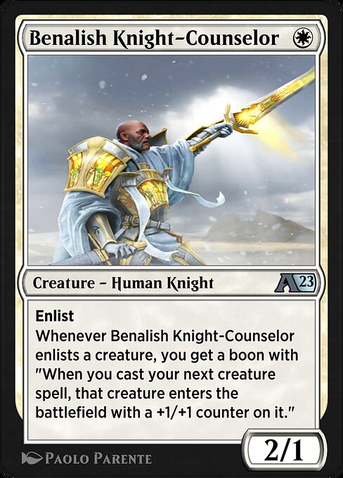 Benalish Knight-Counselor — art by Paolo Parente