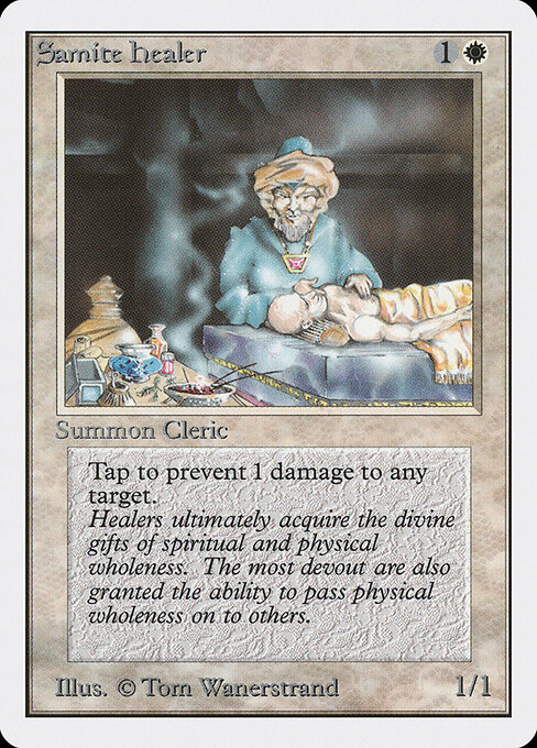 Samite Healer — art by Tom Wänerstrand