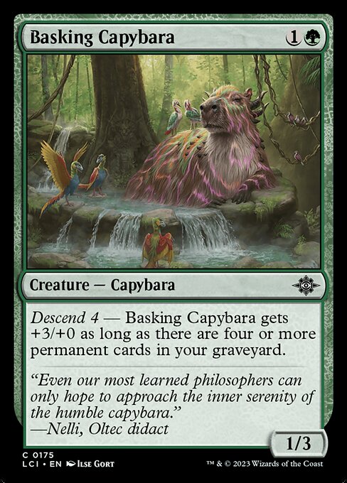 Basking Capybara — art by Ilse Gort