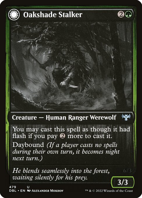 Oakshade Stalker // Moonlit Ambusher — art by Alexander Mokhov
