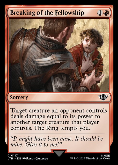 Breaking of the Fellowship — art by Randy Gallegos